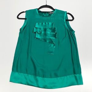 COPY - COPY - Sandra Angolazzi green silk sleevel…